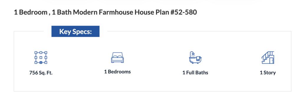 Building specs of featured house plan. (Courtesy of MonsterHousePlans.com.)